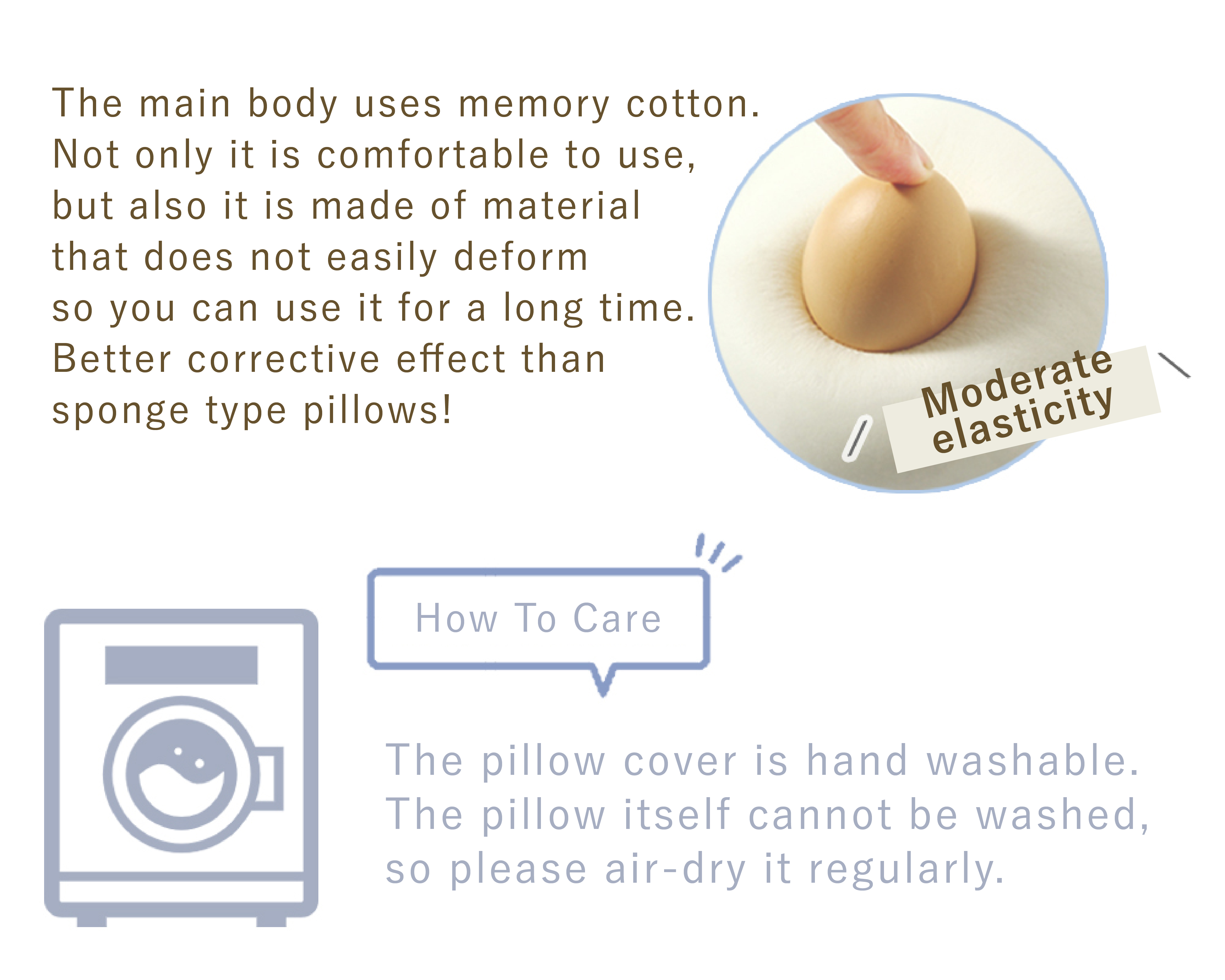 Material of baby orthopedic pillow